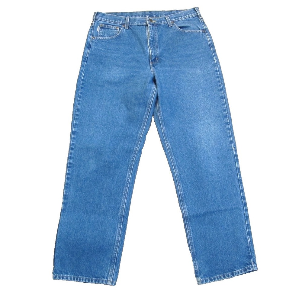 Vintage Carhartt B160 DST Blue Denim Jeans‎ Men's Size 36x31 (Tag 38 x 32)